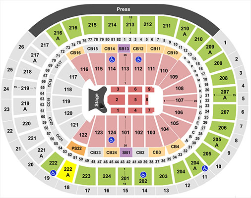 Wells Fargo Center Philadelphia Concert Seating Chart